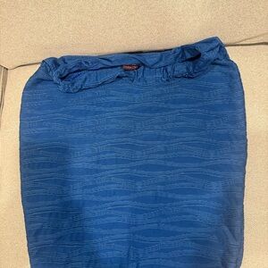 Chico's Elegant Blue Textured Pencil Skirt